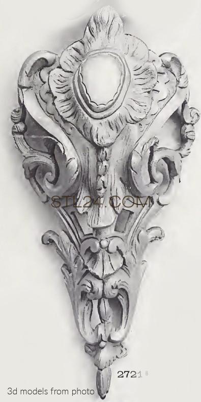 Накладки центральные (CENTRAL ONLAY_0259 -  | 3D model 3DSMAX / OBJ / STL) 3D модель для ЧПУ станка
